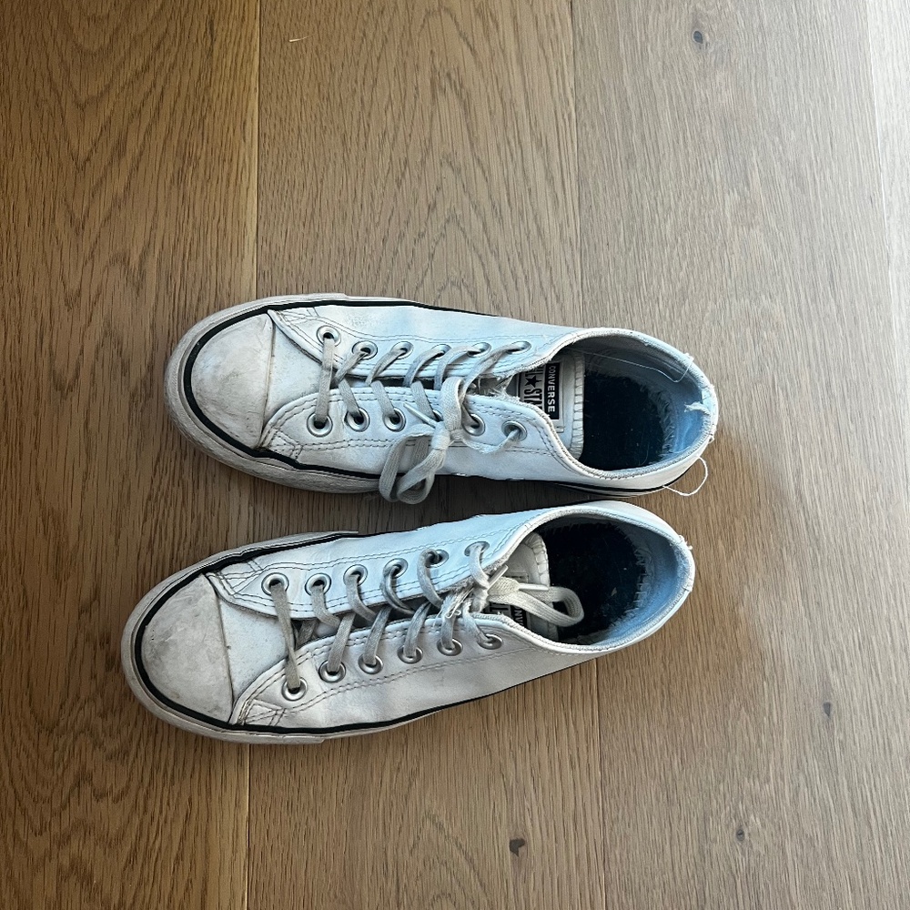 low rise converse white platform